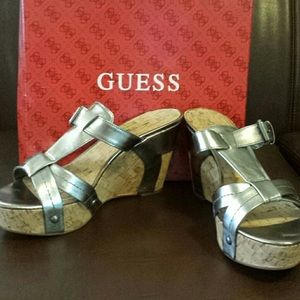 Guess silver wedges